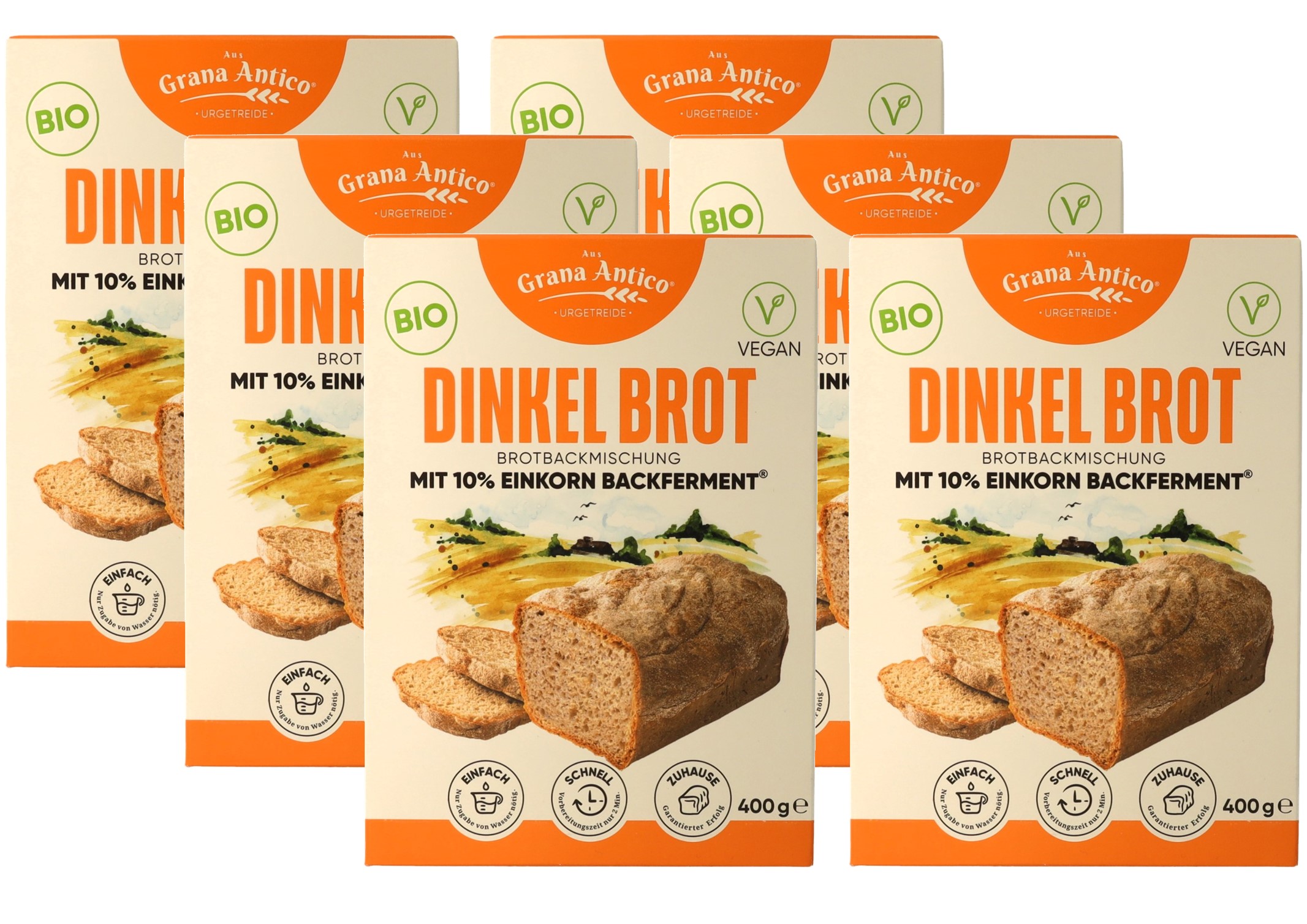 BIO-Dinkel-Backmischung hell 6 x 400 g