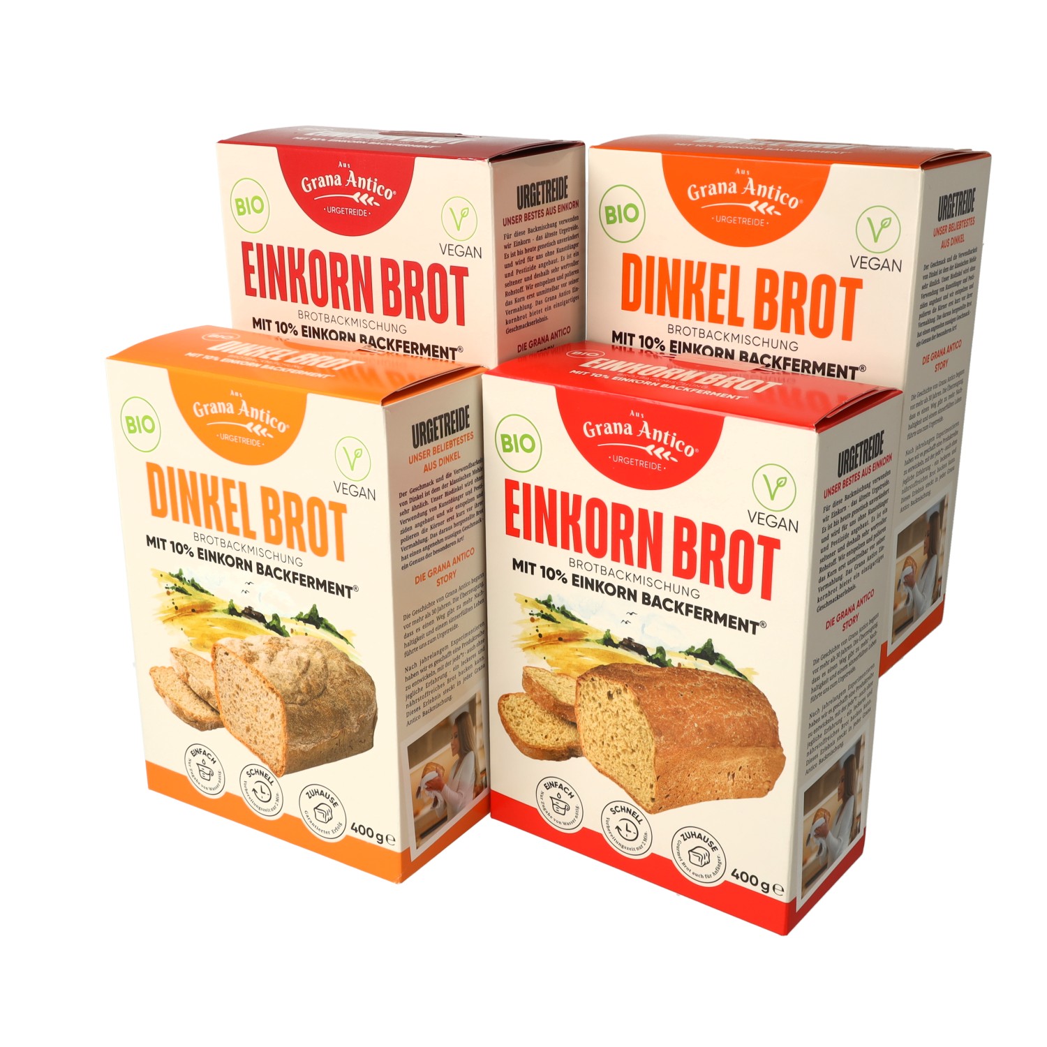 BIO Dinkel und Einkorn Set 4 Sorten