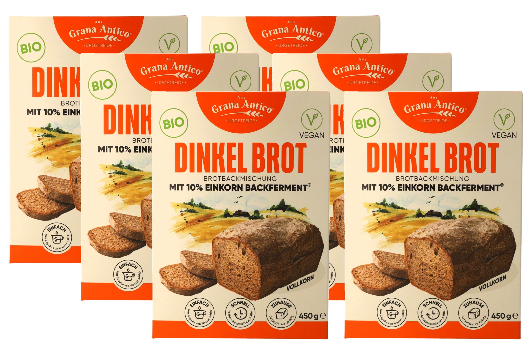 BIO-Dinkel-Backmischung Vollkorn 6 x 450 g