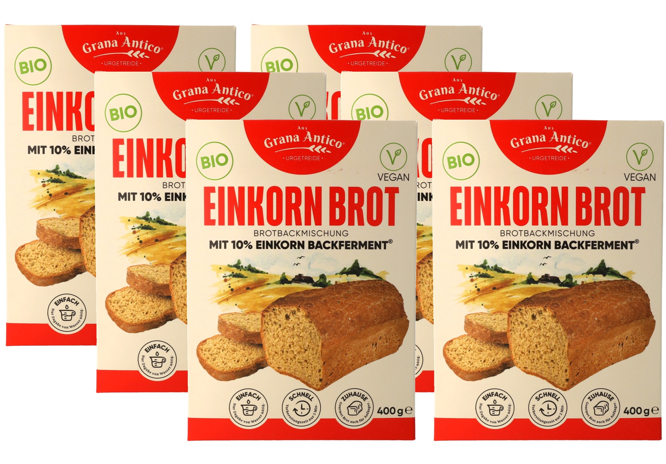BIO-Einkorn-Backmischung hell 6 x 400 g